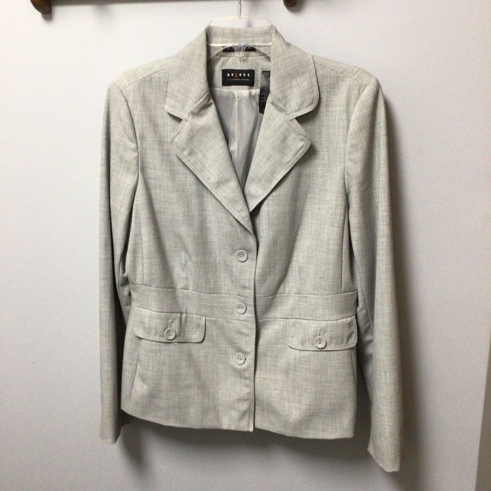 axcess A Liz Claiborne Company - Gray Blazer Jacket - Picture 5 of 9